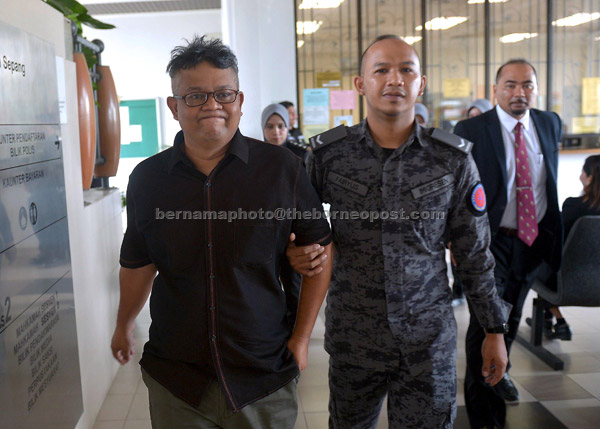  Hamdam dihadapkan ke Mahkamah Sesyen Sepang di Putrajaya, semalam  atas tuduhan mengambil 19 pekerja asing yang tidak memiliki pas yang sah untuk bekerja. — Gambar Bernama