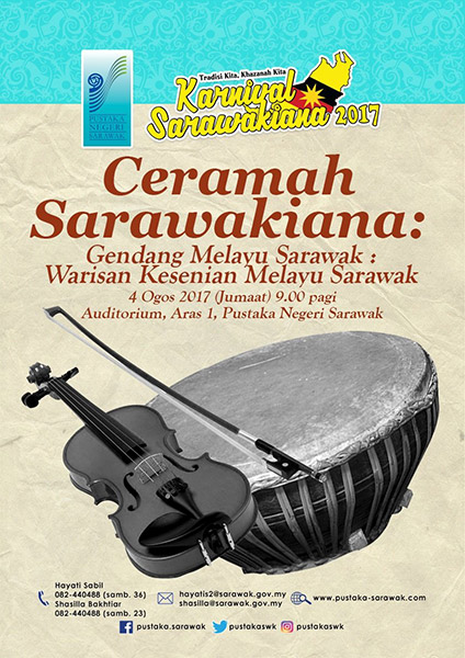  Kenali seni Gendang Melayu Sarawak dengan lebih mendalam pada 4 Ogos ini.