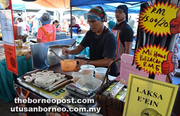  Mihun belacan dan laksa e’ein antara makanan yang dijual di Paruk Vaie.