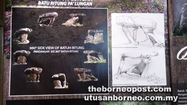  Pengkaji membuat rakaman 360 darjah Batu Ritung Pa’Lungan. 