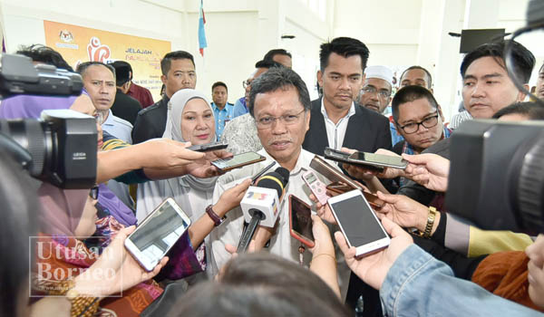 SHAFIE ketika ditemuramah pemberita selepas merasmikan Program Jelajah Ramadan RTM 2018, di sini hari ini..