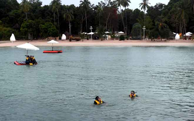  Pulau Kepri Coral merupakan pusat pelancongan terbaru di Batam yang masih dalam fasa pembinaan dengan nilai pelaburan awal hampir AS.2 juta di Batam. — Gambar Bernama