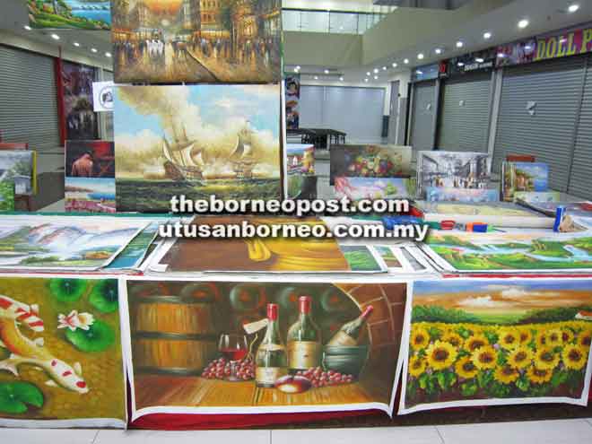  Pelbagai lukisan cat minyak yang menakjubkan dipamerkan di Myy Mall, Lutong.