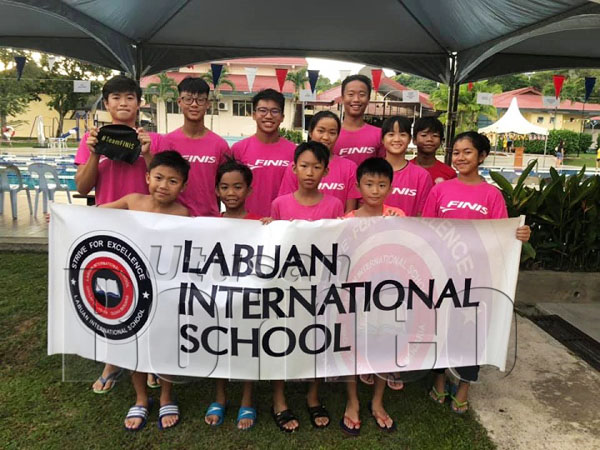 PERENANG Kelab Renang Sekolah Antarabangsa Labuan, LIS Marlin meraih 7 emas di 4th GCM International Inter-Club Championship, Miri.