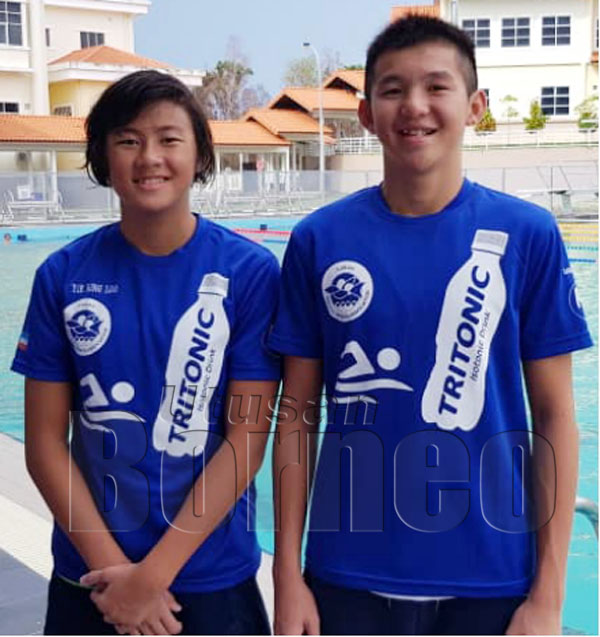 YIE Bing (kiri) dan Samuel akan membawa cabaran negara ke  Kejohanan Renang Kumpulan Umur SEA Ke-43 2019 di Phnom Penh, Cambodia, 28-20 Jun.