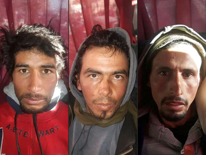  Gambar gabungan bertarikh 20 Disember, 2018 serahan Jabatan Polis Maghribi                         menunjukkan dari kiri Rachid Afatti, Younes Ouaziyad dan Abdessamad Ejjoud yang dijatuhi              hukuman mati kelmarin kerana membunuh dua pelancong Scandinavia. — Gambar AFP