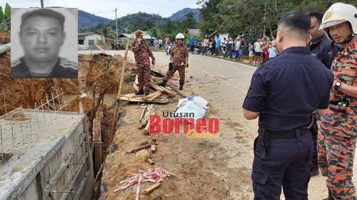 Mangsa (gambar sisipan) disahkan meninggal dunia di lokasi. 