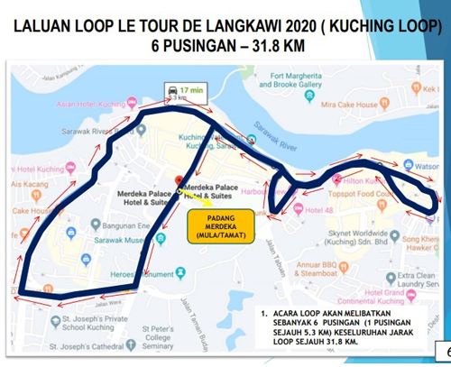 Laluan Loop Le Tour de Langkawi 2020 (Kuching Loop).