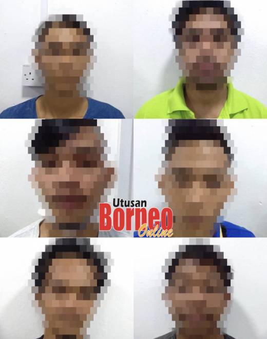  Enam lelaki yang ditahan selepas terlibat dalam aktiviti penyalahgunaan dadah di sekitar Kinarut.