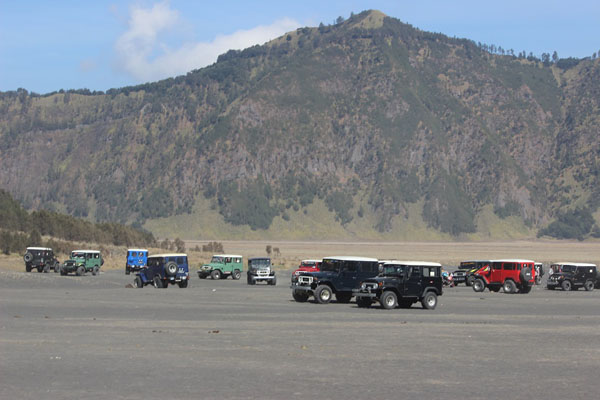  Kereta Jeep yang menjadi kenderaan utama untuk ke gunung Bromo.
