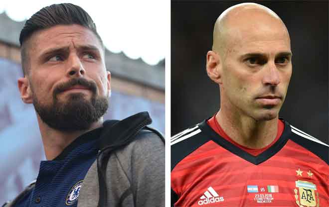 (Kiri) GIROUD dan CABALLERO