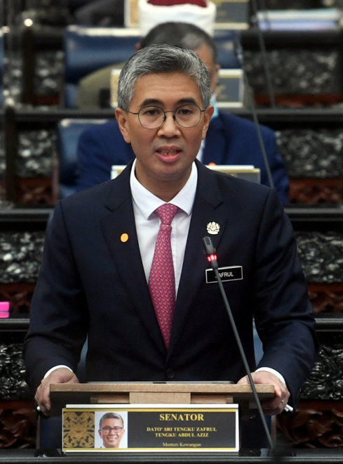  Zafrul lebuh bejaku ba aum ketiga Penggal Ketiga Parlimen ke-14 di Begunan Parlimen kemari. — Gambar Bernama