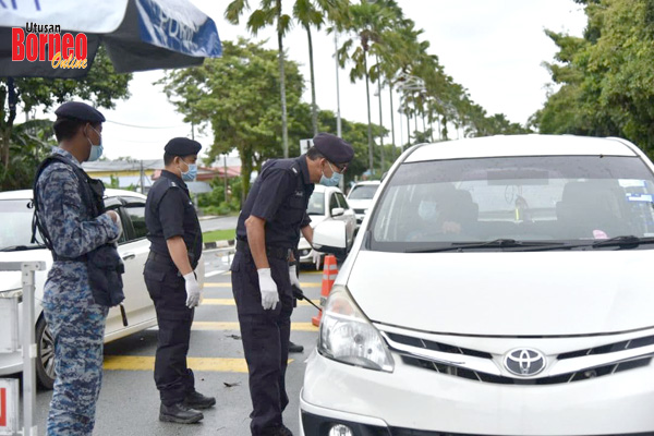  Sekatan di Jalan Tun Musthapha.