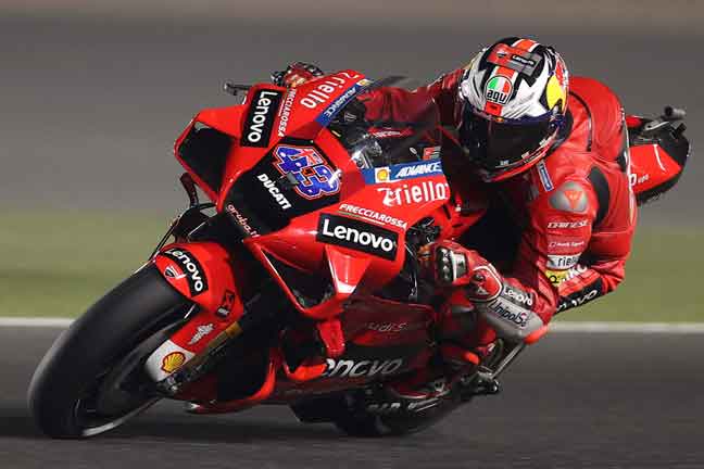  Miller semasa sesi latihan menjelang MotoGP Grand Prix Doha di Litar Antarabangsa Losail. — Gambar AFP