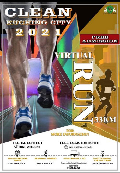  DBKU menganjurkan Clean Kuching City Virtual Run 2021 sempena Bulan Kebersihan Bandaraya Kuching. 