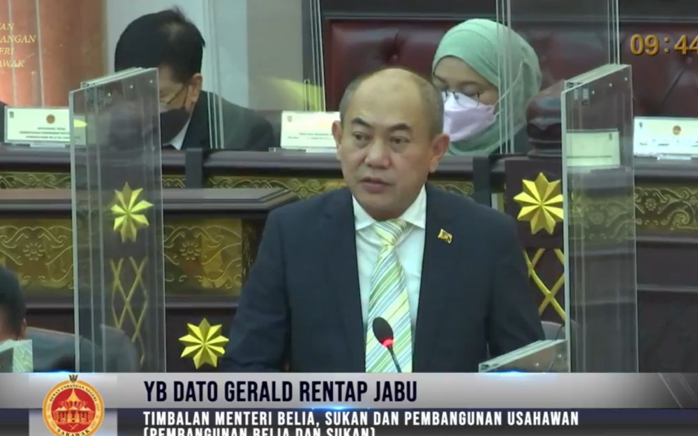 Rentap ketika menjawab soalan ADUN Krian pada Persidangan DUN hari ini.