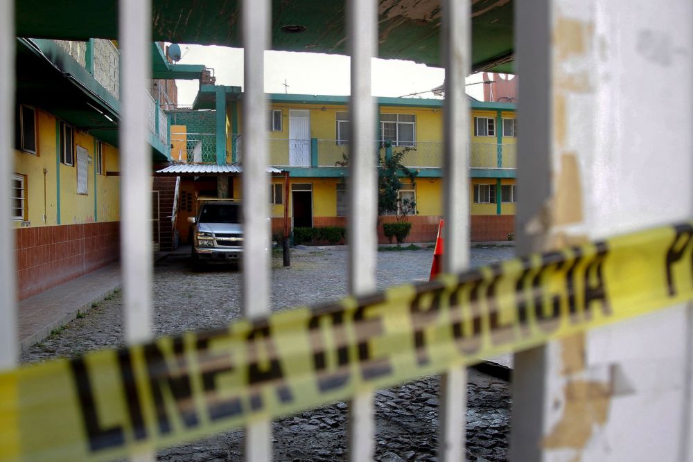  Gambar menunjukkan Hotel Gala di Celaya, negeri Guanajuato di mana 10 orang dibunuh kelmarin. - Gambar AFP