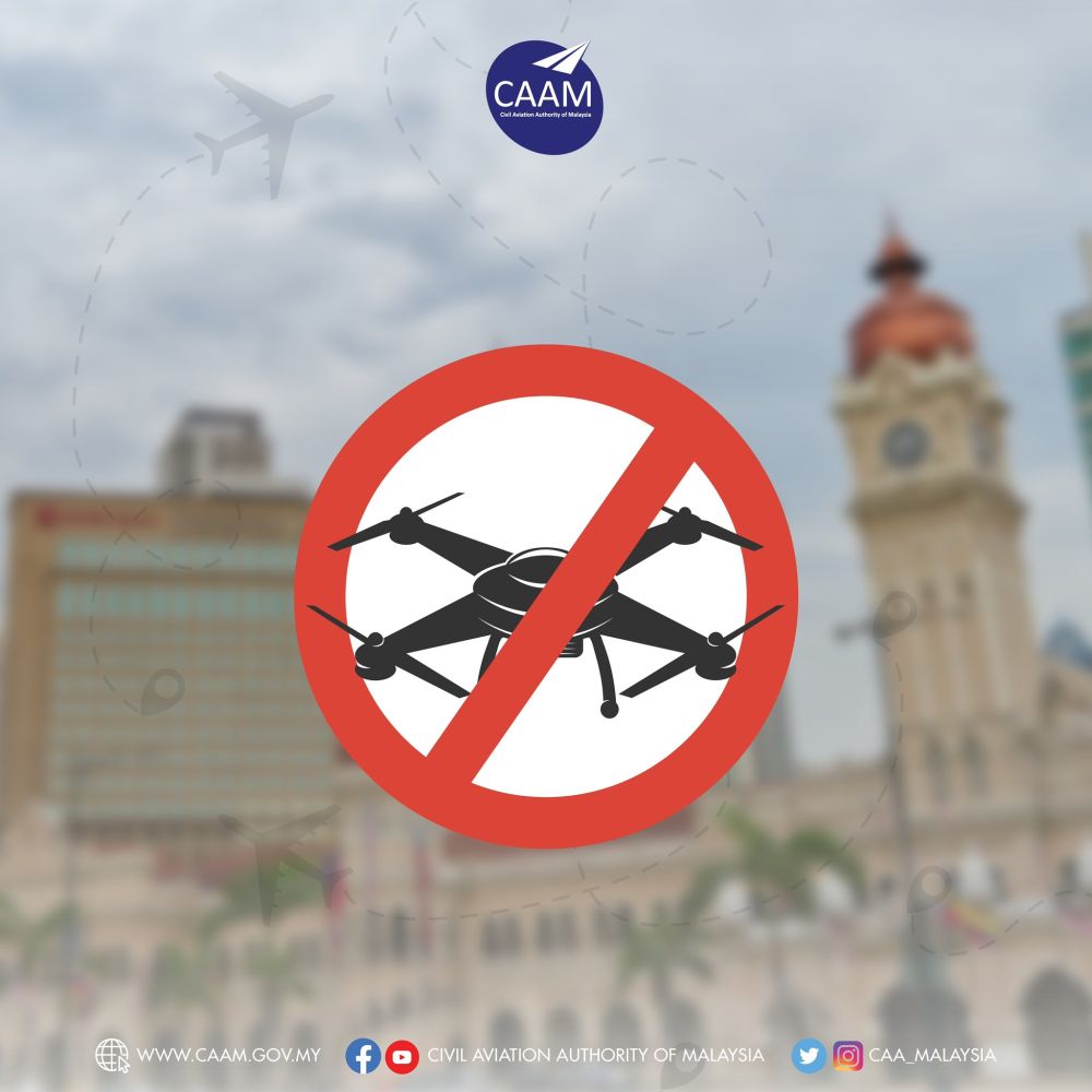 Orang ramai dilarang terbangkan dron pada sambutan Hari Kebangsaan 2022