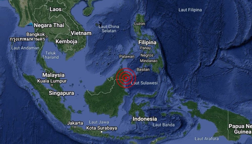  Kawasan gempa bumi yang dikeluarkan oleh Jabatan Meteorologi Malaysia.