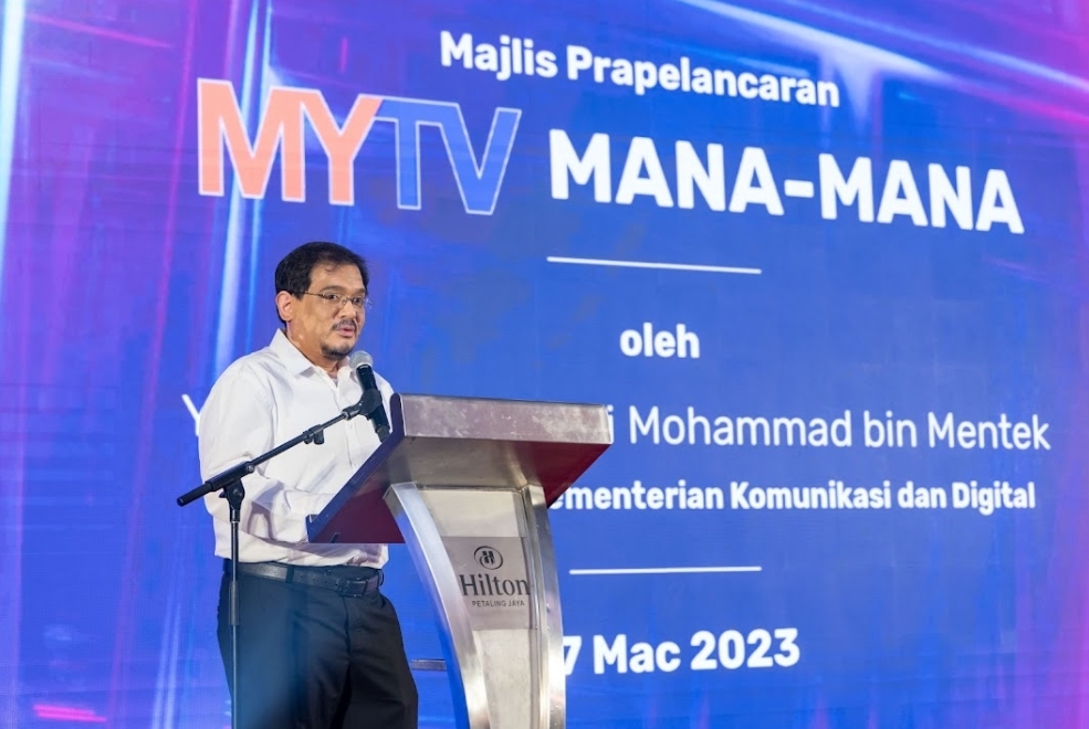 Helmi ketika menyampaikan ucapan pada majlis pelancaran perkhidmatan penstriman MYTV Mana-Mana di Kuala Lumpur pada Jumaat.