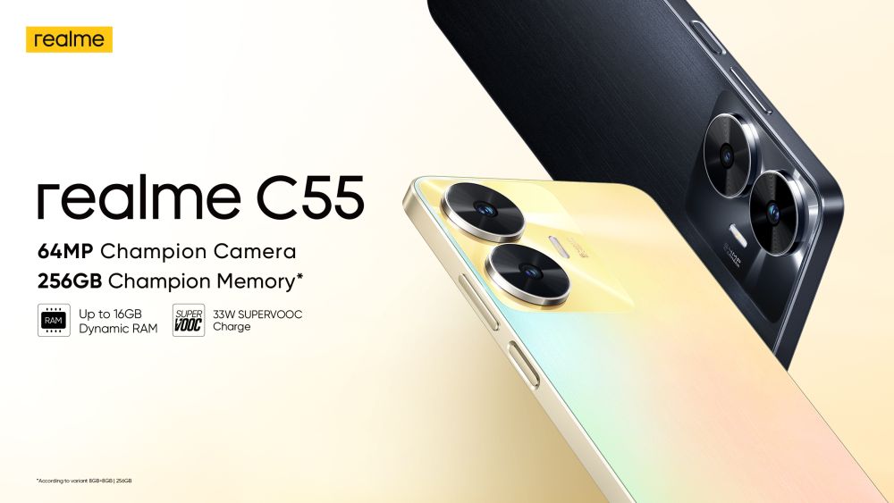  realme C55- sekarang sedia untuk pembelian. 