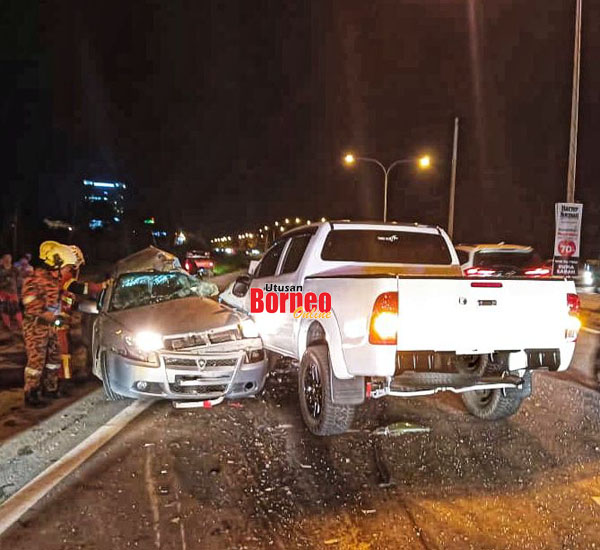  Kemalangan maut yang membabitkan dua kenderaan di Jalan Pintas Penampang.