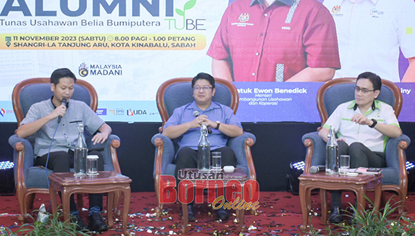  Ewon (tengah) ketika hadir menyempurnakan Sesi Temu Mesra (Meet & Greet) bersama Alumni TUBE 2023 Sabah.