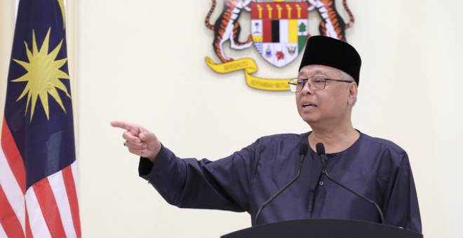 Ismail Sabri pada sidang media harian PKPB di Bangunan Perdana Putra hari ini. - Gambar Bernama 