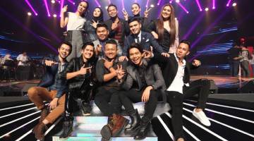 FINALIS AF MEGASTAR: Syamel, Indah, Idayu, Bob, Marsha, Amir Jahari, Adira, Shahir, Amir, Sufi, Azhar dan Ewal akan berentap dalam konsert AF Megastar bermula hujung minggu ini.