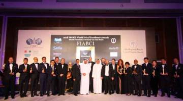 DIIKTIRAF: Tahniah buat para pemaju hartanah Malaysia yang mengharumkan nama negara pada majlis Anugerah FIABCI World Prix d’Excellence 2018 di Dubai, baru-baru ini.