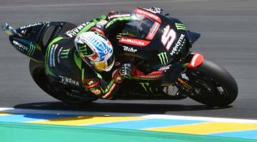 BERSEMANGAT: Zarco semasa menjalani sesi latihan menjelang MotoGP Perancis di Litar Le Mans, Perancis. — Gambar AFP