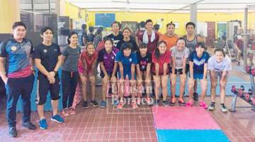SKUAD renang Sukma Sabah yang menyertai kem latihan selama lima hari di Kota Kinabalu pada 18-22 Jun lalu.
