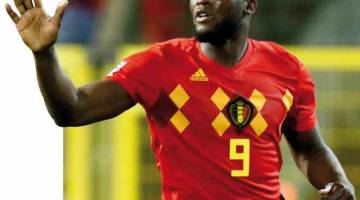 TERBAIK: Lukaku meraikan gol jaringannya pada aksi Liga Negara-Negara di antara Belgium dan Switzerland di Stadium King Baudouin. — Gambar Reuters