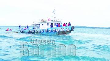 BOT tunda yang ditahan Maritim Malaysia dalam Ops Pluto Timur di perairan Kudat.