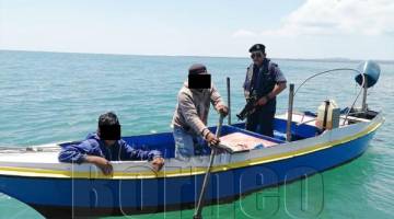 APMM Tawau mengesan dua nelayan asing yang menjalankan aktiviti menangkap ikan di perairan negara pada Rabu.