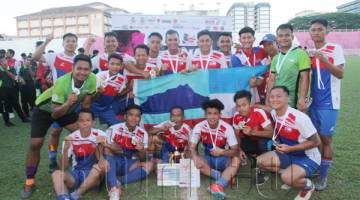 SKUAD Sabah naib juara  Kejohanan Bola Sepak Orang Pekak Malaysia Ke-10 2019 Kelantan .