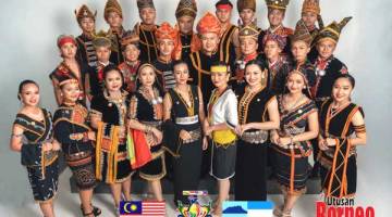 BUDAYA SABAH: IN Unity Charole memakai baju tradisi sekaligus mengetengahkan budaya Sabah di peringkat antarabangsa.