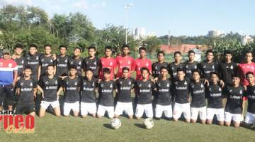 SEDIA: Skuad bawah 21 Tambadau Sabah sedia memburu kemenangan  menentang Melaka di Stadium Likas esok.
