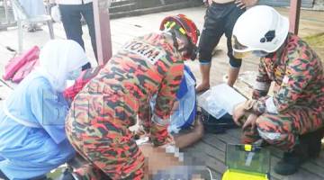 CPR: Anggota bomba membantu menjalankan CPR, namun mangsa disahkan meninggal dunia di tempat kejadian.