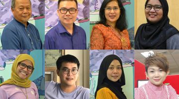 PANEL PENILAIAN: (atas dari kiri ke kanan) Dr. Mohd Sofian, Dr. Chen, Dr. Siti, Dr. Nurulhusna (bawah dari kiri ke kanan) Dr. Hazlin, Yeoh, Nor Azlin dan Lojina.