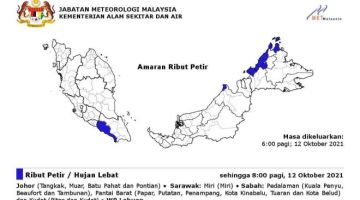 AMARAN: Amaran ribut terbaharu yang dikeluarkan MetMalaysia.