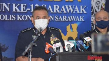 Aidi semasa bercakap dalam sidang media tersebut. -gambar Roystein Emmor