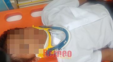 CEDERA: Antara murid sekolah yang cedera dihantar ke Hospital Tawau untuk menerima rawatan lanjut.
