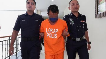 Tertuduh mengaku bersalah di Mahkamah Sesyen di sini hari ini atas 19 pertuduhan merogol dan 11 pertuduhan amang seksual terhadap dua anak kandungnya sejak enam tahun lepas. - Gambar BERNAMA