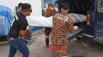 LEMAS: Mayat mangsa terbabit diserahkan kepada pihak polis untuk tindakan lanjut.