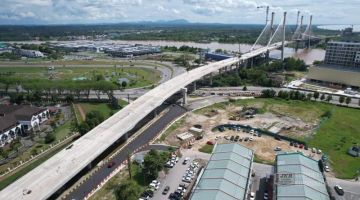 Jambatan Bintulu-Jepak. - Gambar Unit Komunikasi Korporat JKR Sarawak