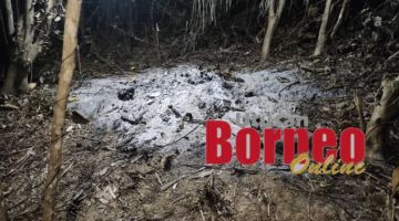 BAKAR: Kesan pembakaran iaitu penemuan serpihan tulang mangsa di kawasan hutan terbabit.