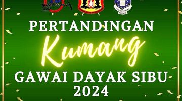 Poster pekit Kumang Gawai Renggat Bagi Menua Sibu 2024.