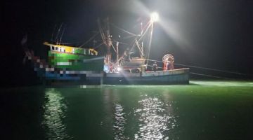 Bot nelayan yang ditahan dalam operasi tersebut.