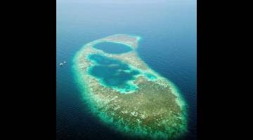 Lubang Biru ditemui di Terumbu Tingkayu oleh sekumpulan penyelam skuba di Teluk Darvel. - Gambar Bernama 